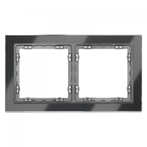 Рамка 2-м S70 стеклян. графит Voltum VLS110207 VLS110207