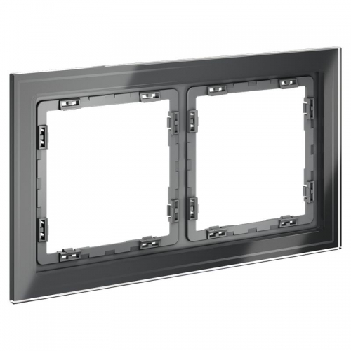 Рамка 2-м S70 стеклян. графит Voltum VLS110207 VLS110207