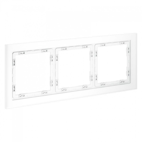 Рамка 3-м S70 стеклян. бел. матов. Voltum VLS110302 VLS110302