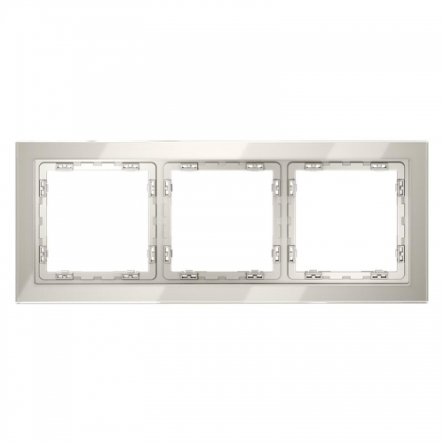 Рамка 3-м S70 стеклян. кашемир Voltum VLS110303 VLS110303