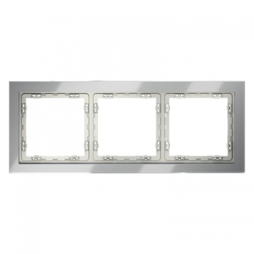 Рамка 3-м S70 стеклян. сталь Voltum VLS110305 VLS110305