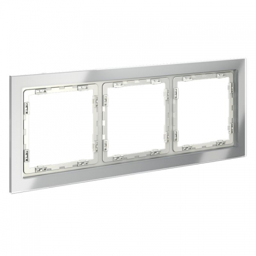 Рамка 3-м S70 стеклян. сталь Voltum VLS110305 VLS110305