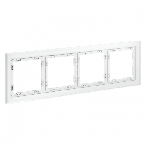 Рамка 4-м S70 стеклян. бел. матов. Voltum VLS110402 VLS110402