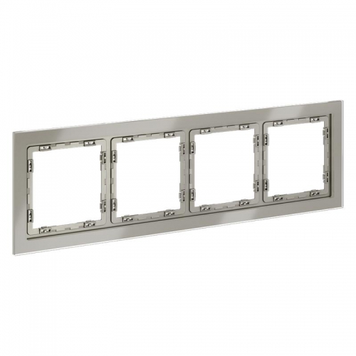 Рамка 4-м S70 стеклян. шелк Voltum VLS110404 VLS110404