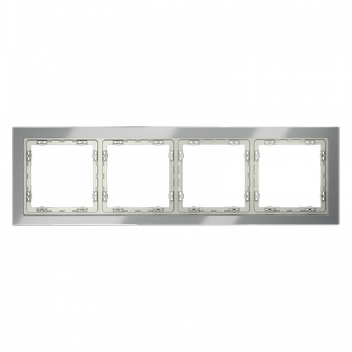 Рамка 4-м S70 стеклян. сталь Voltum VLS110405 VLS110405