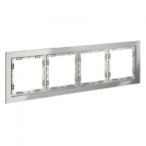 Рамка 4-м S70 стеклян. сталь Voltum VLS110405 VLS110405
