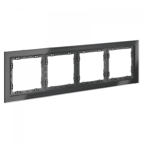 Рамка 4-м S70 стеклян. графит Voltum VLS110407 VLS110407