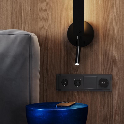 Рамка 4-м S70 стеклян. графит Voltum VLS110407 VLS110407