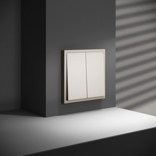 Переключатель перекрестный 2-кл. СП S70 10А механизм кашемир Voltum VLS020503 VLS020503