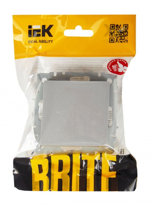 Выключатель проходной 1-кл. СП BRITE ВС10-1-6-БрА 10А алюм. IEK BR-V12-0-10-K47 BR-V12-0-10-K47