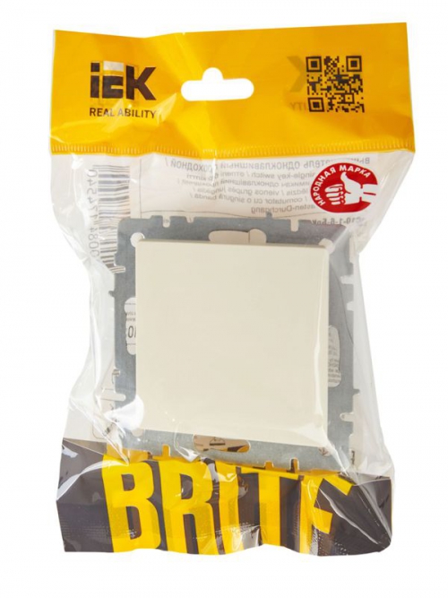 Выключатель проходной 1-кл. СП BRITE ВС10-1-6-БрКр 10А беж. IEK BR-V12-0-10-K10 BR-V12-0-10-K10