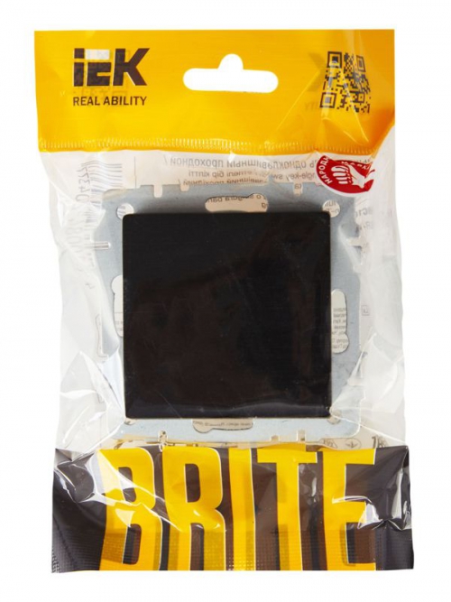 Выключатель проходной 1-кл. СП BRITE ВС10-1-6-БрЧ 10А черн. IEK BR-V12-0-10-K02 BR-V12-0-10-K02