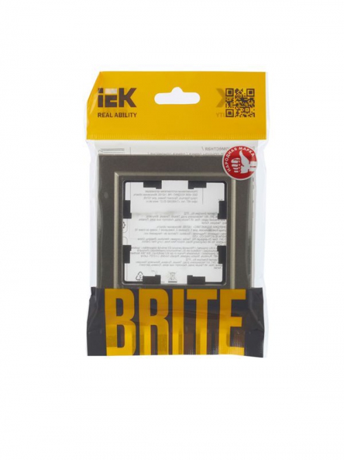 Рамка 1-м BRITE РУ-1-БрШ шампань IEK BR-M12-K37 BR-M12-K37