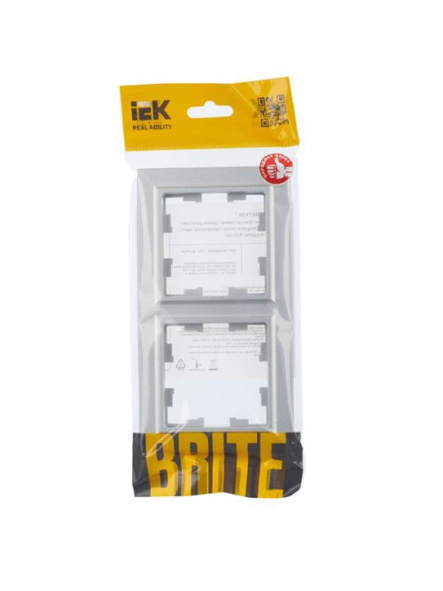 Рамка 2-м BRITE РУ-2-БрА алюм. IEK BR-M22-K47 BR-M22-K47