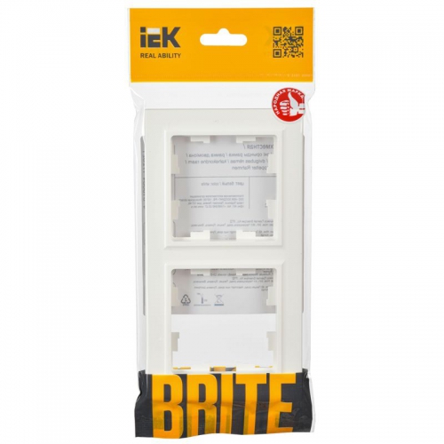 Рамка 2-м BRITE РУ-2-БрБ бел. IEK BR-M22-K01 BR-M22-K01