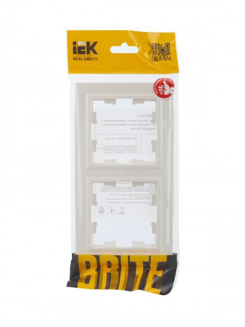 Рамка 2-м BRITE РУ-2-БрЖ жемчуж. IEK BR-M22-K36 BR-M22-K36