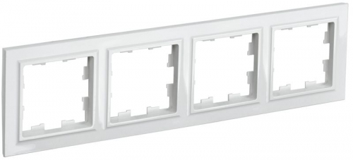 Рамка 4-м BRITE РУ-4-БрБ бел. IEK BR-M42-K01 BR-M42-K01