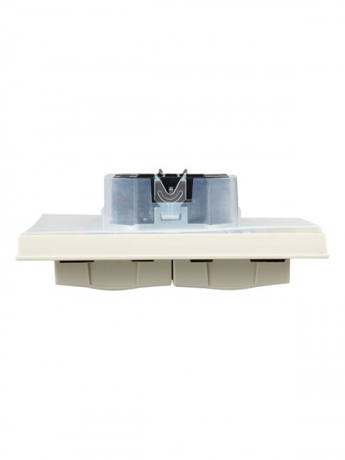 Розетка 2-м СП BRITE РСбш12-3-44-БрКр 16А в сборе IP44 с крышкой беж. IEK BR-R26-16-44-K10-F BR-R26-16-44-K10-F