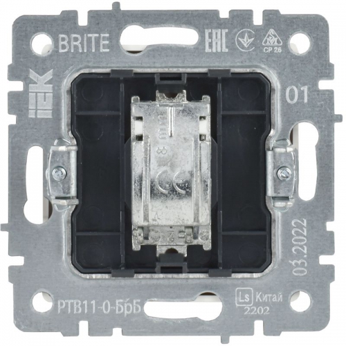 Розетка телевизионная оконечная TV СП Brite РТВ11-0-БрБ бел. IEK BR-A10-O-K01 BR-A10-O-K01
