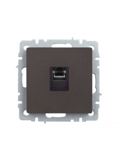 Розетка компьютерная СП RJ45 кат.5E BRITE РК10-БрТБ бронза IEK BR-K10-1-K45 BR-K10-1-K45