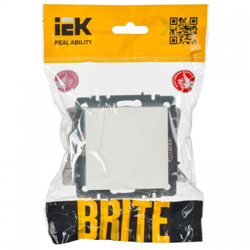 Заглушка с суппортом BRITE МЗ10-БрБ бел. IEK BR-PL10-K01 BR-PL10-K01