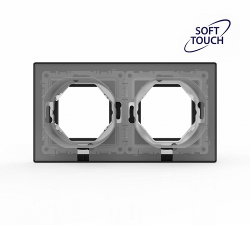 Рамка 2-м Pixel IP44 карбон TOKOV ELECTRIC TKE-PX-RM2-C14-IP44 TKE-PX-RM2-C14-IP44