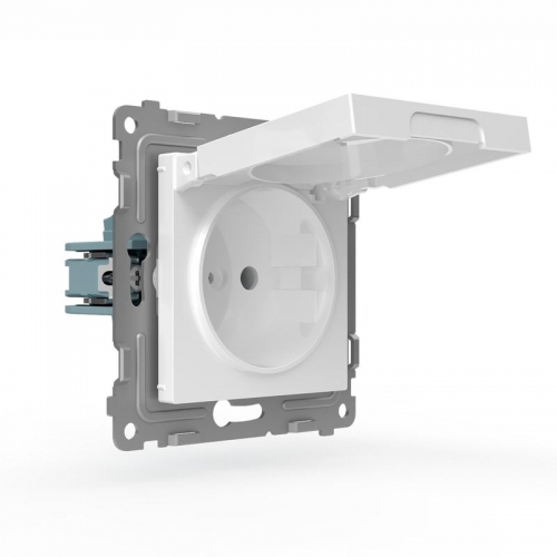 Розетка 1-м СП Pixel IP44 с заземл. с крышкой механизм бел. TOKOV ELECTRIC TKE-PX-R1ZSW1-C01-IP44 TKE-PX-R1ZSW1-C01-IP44