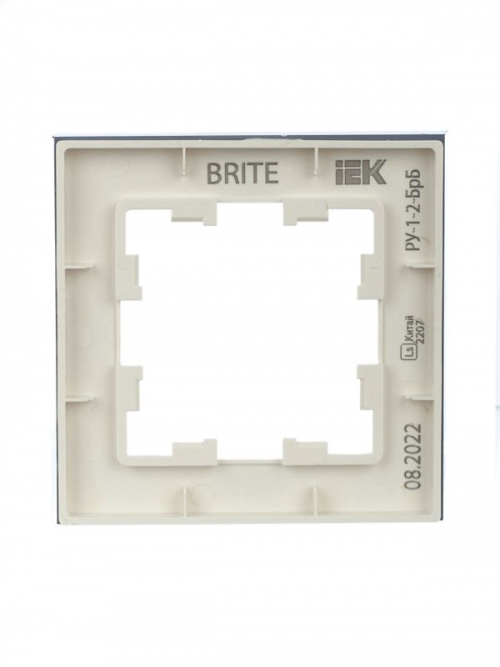 Рамка 1-м BRITE РУ-1-2-БрБ стекло бел. IEK BR-M12-G-K01 BR-M12-G-K01