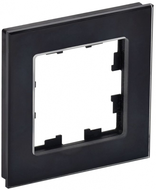Рамка 1-м BRITE РУ-1-2-БрЧ стекло черн. IEK BR-M12-G-K02 BR-M12-G-K02
