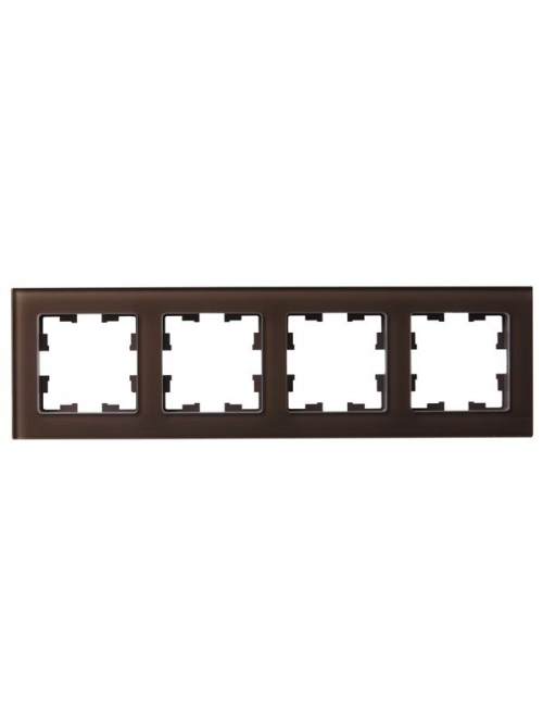 Рамка 4-м BRITE РУ-4-2-БрТБ стекло темн. бронза IEK BR-M42-G-K45 BR-M42-G-K45