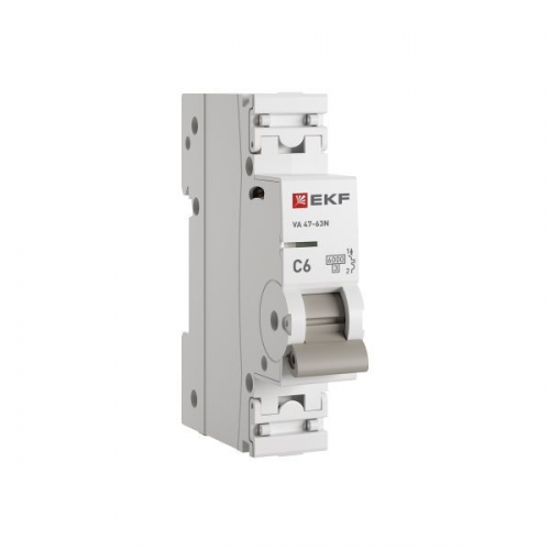 Выключатель автоматический модульный 1п C 6А 6кА ВА 47-63N PROxima EKF M636106C M636106C
