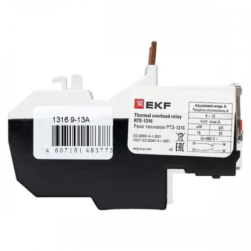 Реле тепл. РТЭ 1316 9-13А EKF rel-1316-9-13 rel-1316-9-13