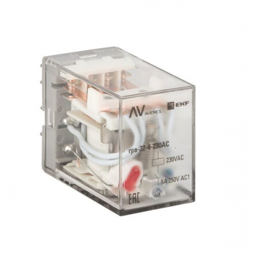 Реле промежуточное RPA 22/4 5А 230В AC AVERES EKF rpa-22-4-230AC rpa-22-4-230AC