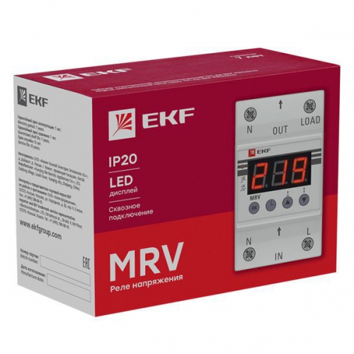 Реле напряжения с дисплеем MRV 32А PROxiмА EKF MRV-32A MRV-32A
