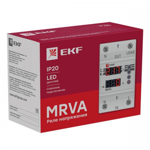 Реле напряжения и тока с дисплеем MRVA 40А PROxima EKF MRVA-40A MRVA-40A