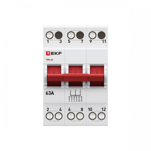Переключатель трехпозиционный ТПС-63 3P 63А PROxima EKF TPS363 TPS363