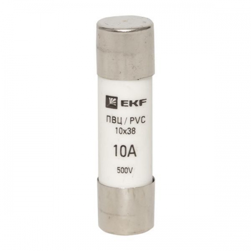 Вставка плавкая цилиндрическая ПВЦ 10х38 10А EKF pvc-10x38-10 pvc-10x38-10