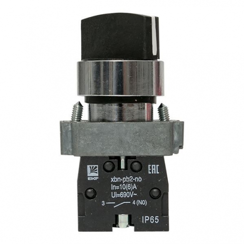 Переключатель BD21 2P короткая ручка NO IP65 PROxima EKF xb2-bd21-65 xb2-bd21-65