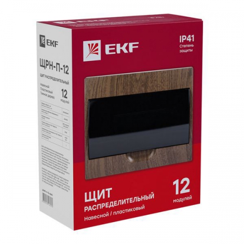 Щит ЩРН-П-12 IP41 темное дерево PROxima EKF pb40-n-12-dark pb40-n-12-dark