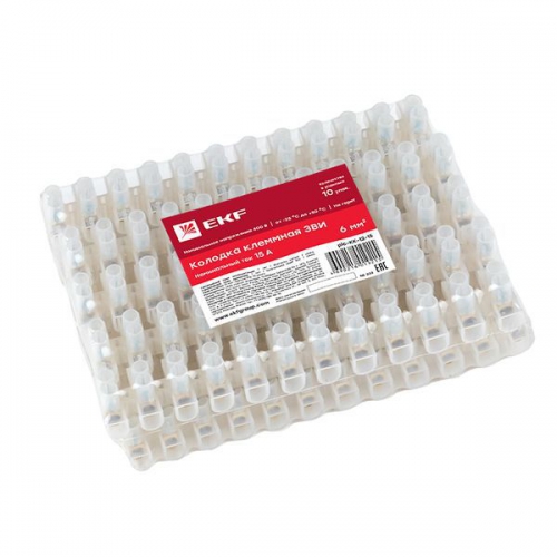 Колодка клеммная 12кв.мм 15А полистирол PROxima EKF plc-KK-12-15 plc-KK-12-15