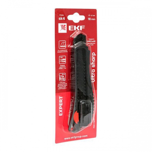 Нож строительно-монтажный 18мм НСМ-50 (18мм)(SK4) Heavy Duty (до 25кг) Expert EKF ncm-50-exp ncm-50-exp