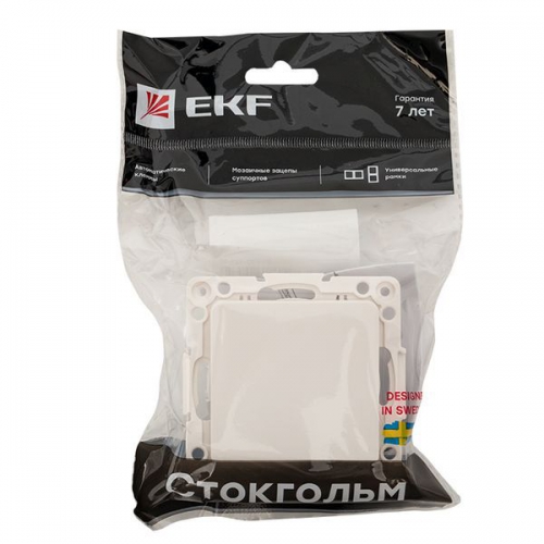 Выключатель 1-кл. Стокгольм 10А механизм бел. PROxima EKF EYV10-121-10 EYV10-121-10