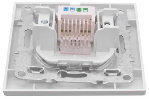 Розетка компьютерная 1-м СП Минск RJ45 бел. Basic EKF ERK01-035-10 ERK01-035-10