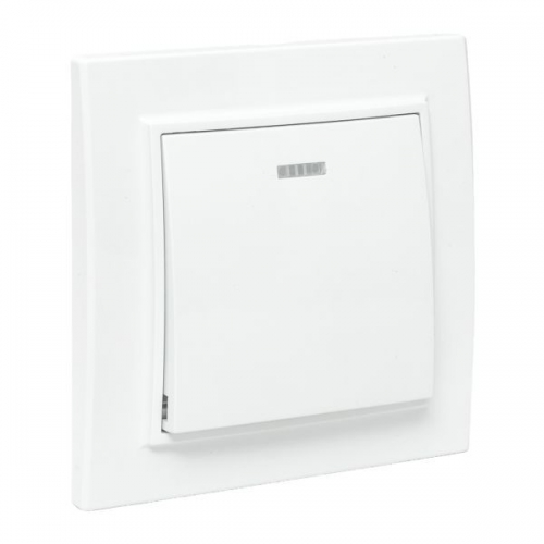 Выключатель 1-кл. СП Минск 10А IP20 с индикатором бел. Basic EKF ERV10-121-10 ERV10-121-10