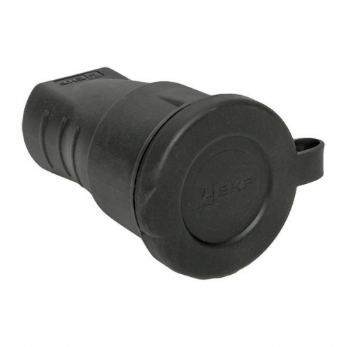 Розетка переносная 16А 230В 2P+PE с защ. крышкой IP44 каучук EKF RPS-012-16-230-44 RPS-012-16-230-44