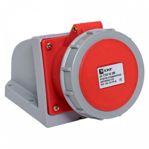 Розетка стационарная наружная 1152 3Р+РЕ+N 16А 380В IP67 PROxima EKF ps-1152-16-380 ps-1152-16-380