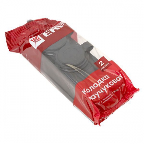 Розетка 2-м 16А IP44 2P+PE 230В с защ. крышками каучук PROxima EKF RPS-018-16-230-44-r RPS-018-16-230-44-r