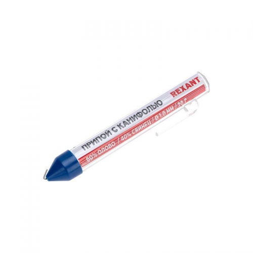 Припой с канифолью 20гр. d=1.0мм (Sn60 Pb40 Flux 2.2%) REXANT 09-3103 09-3103