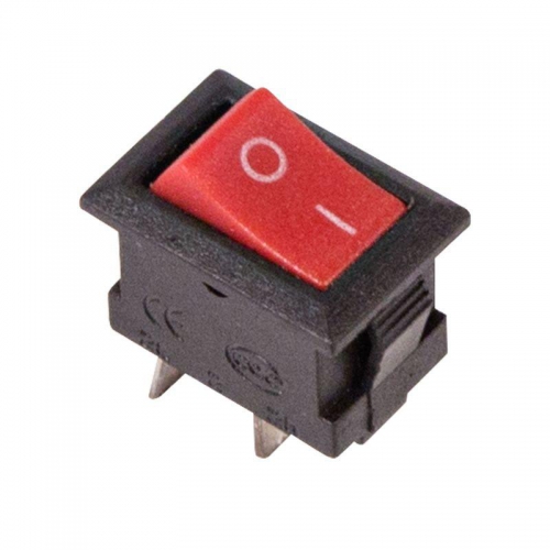 Выключатель клавишный 250В 3А (2с) ON-OFF Micro RWB-101 красн. Rexant 36-2011 36-2011