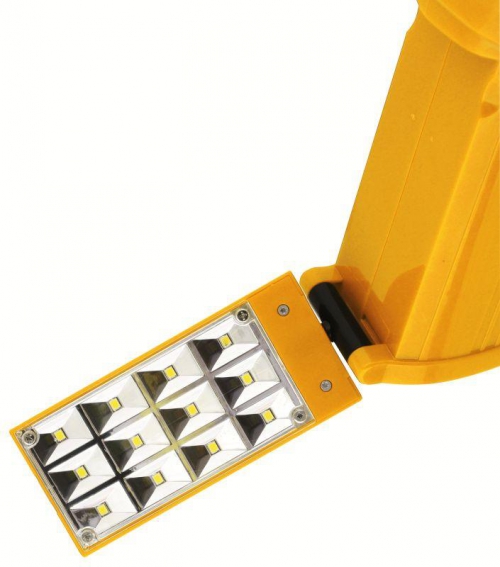 Фонарь аккумуляторный LED3819CSM 9LED + 12SMD 2 режима аккум. SLA 220В желт. Ultraflash 12860 12860